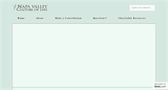 Desktop Screenshot of napavalleycultureoflife.com